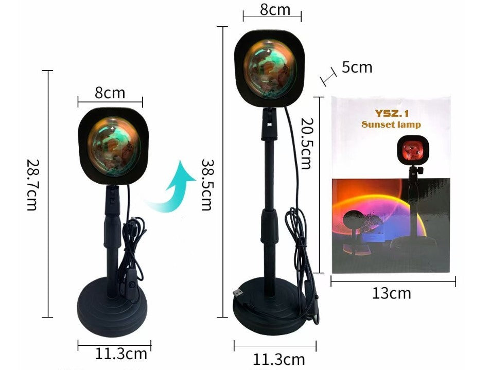 Snazzy Rechargeable Rainbow- Sunset Projection Atmosphere Lamp