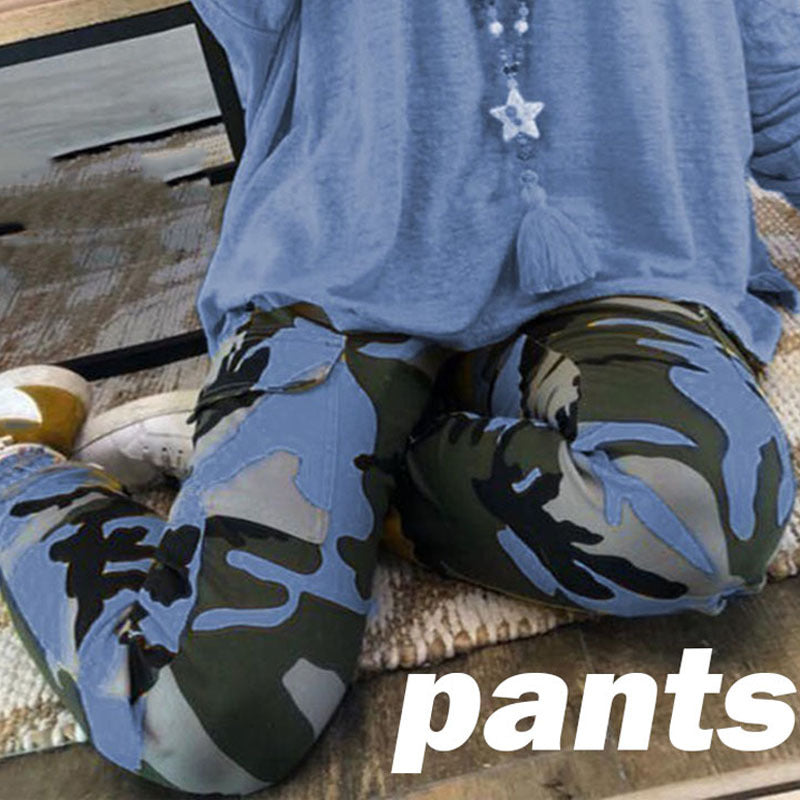 Sudoriferous Camouflage Casual Trousers