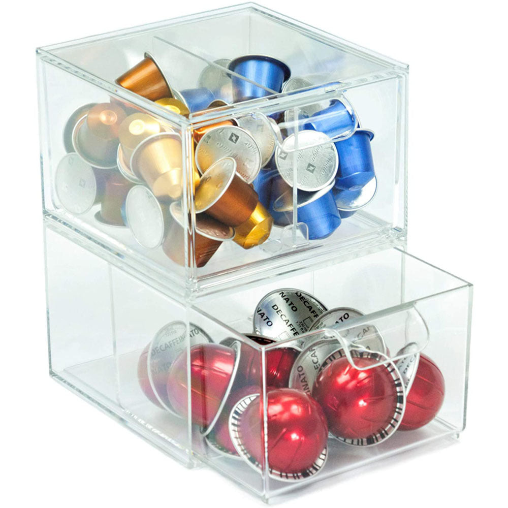 Snazzy Transparent Stackable Cosmetic Storage Bin