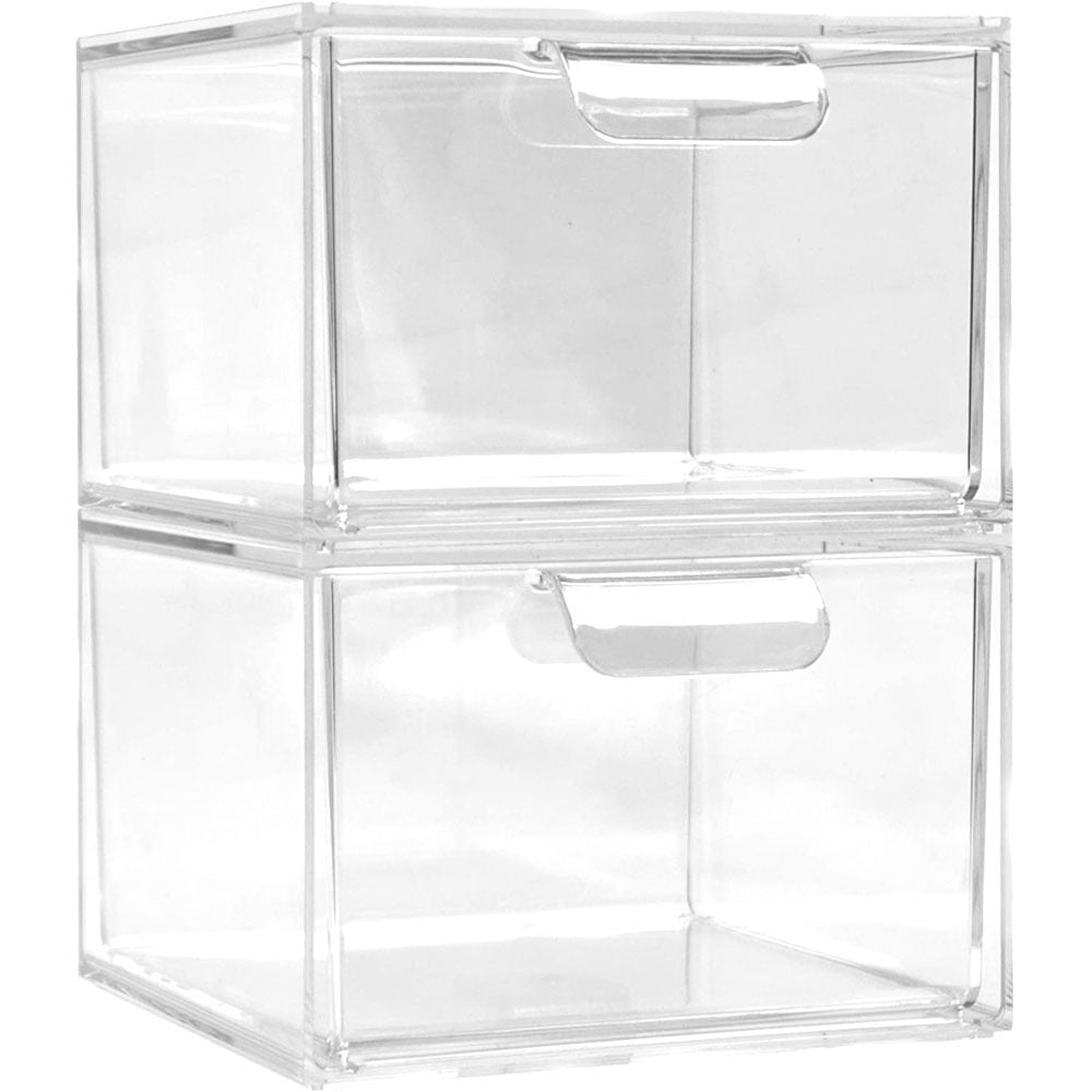 Snazzy Transparent Stackable Cosmetic Storage Bin