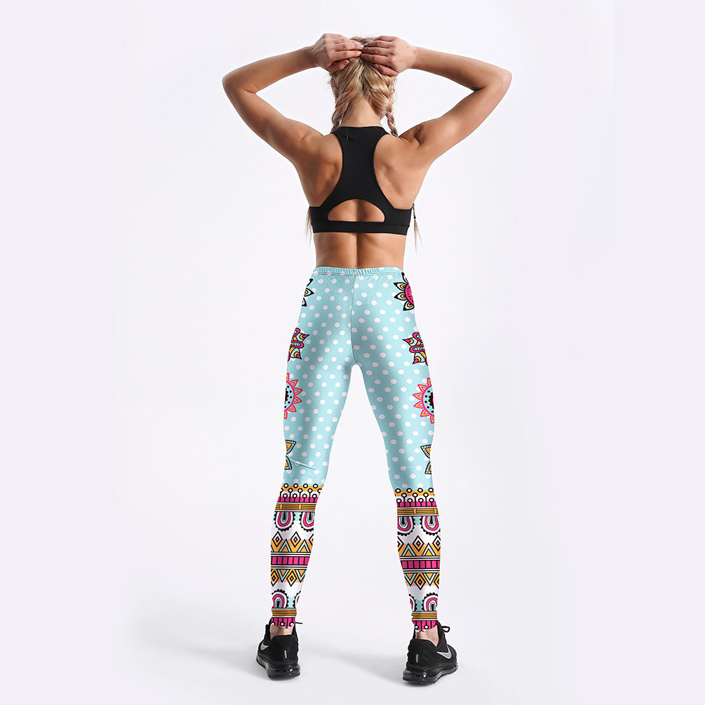 Sudoriferous Essentials Star Mandala Turquoise Leggings