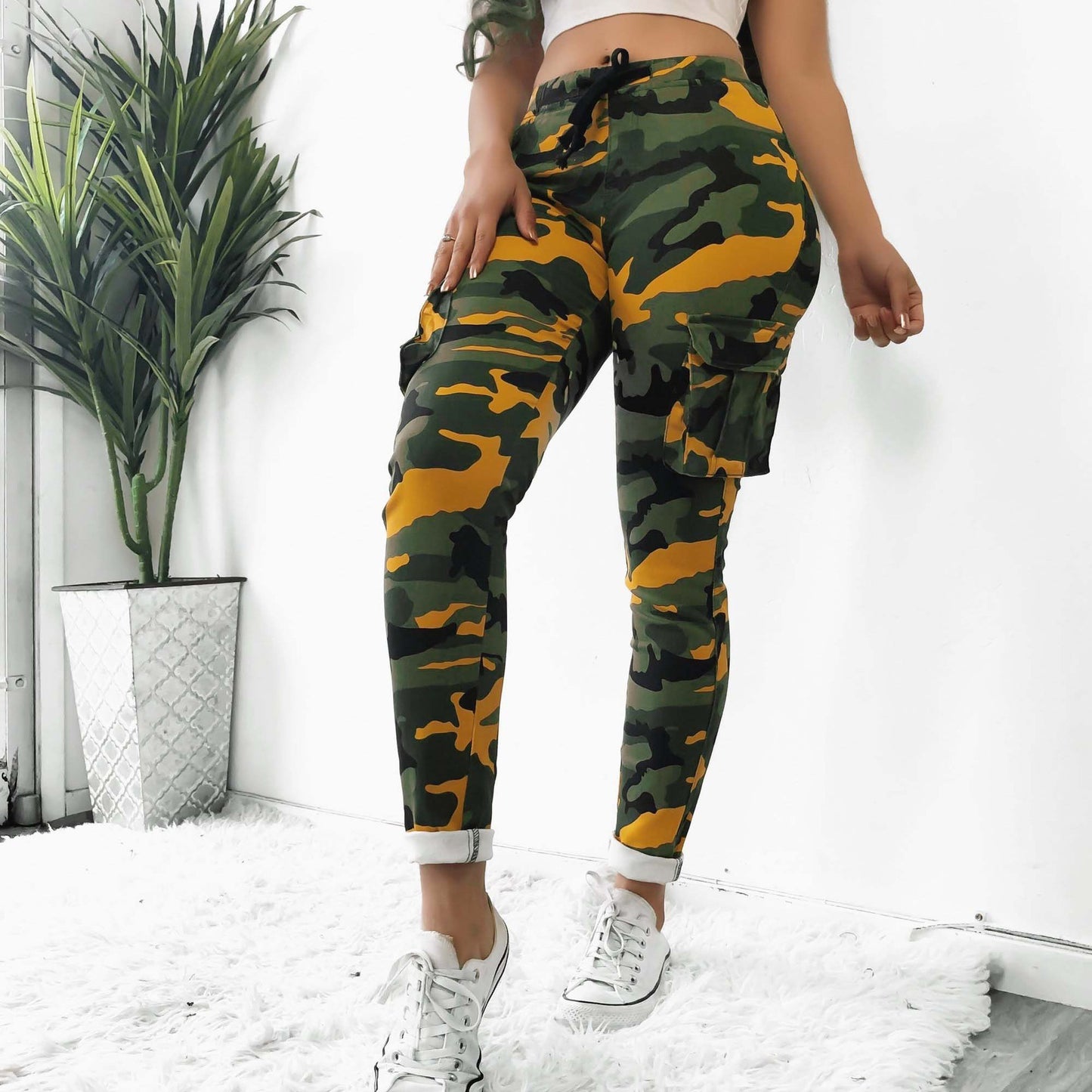 Sudoriferous Camouflage Casual Trousers