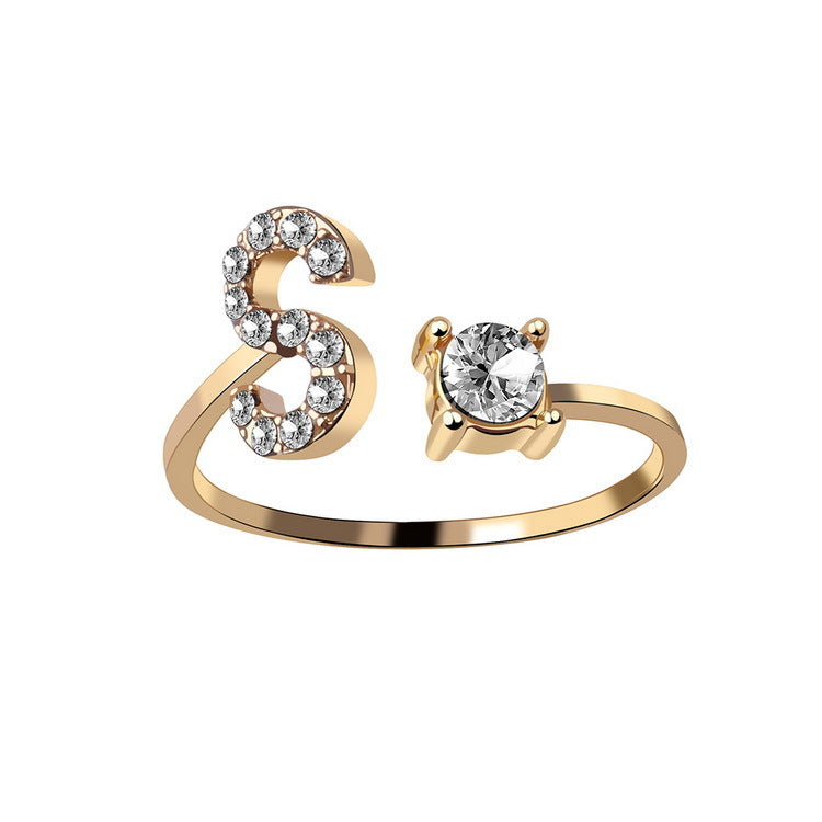 Statement Lady Adjustable Initial Fashion Ring