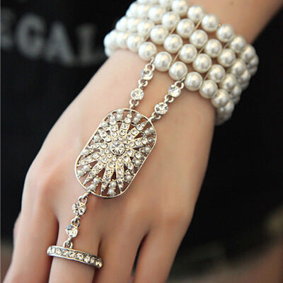 Pearl ring bracelet