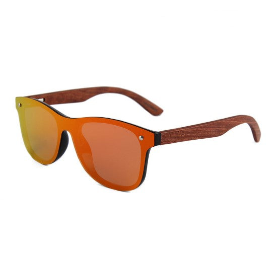 Spectacles On Natural Bamboo Wooden Sunglasses