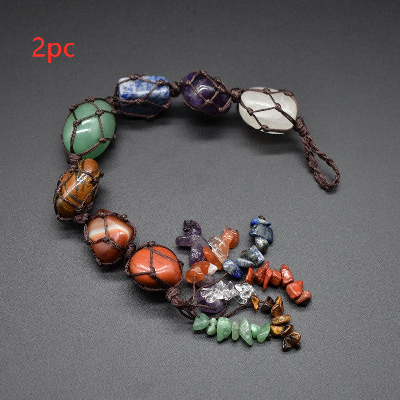 Snazzy Natural Stone Chakra Hanging Car Pendant