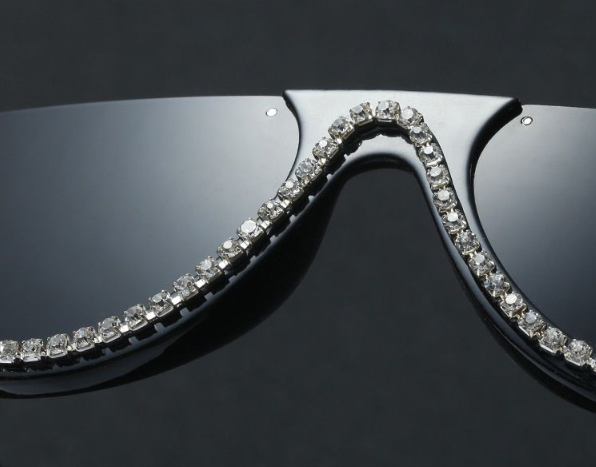 Spectacles On Rhinestone Flat Top Sunglasses