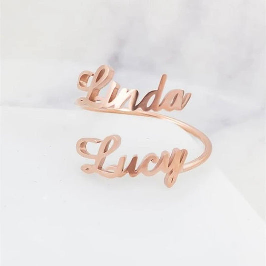 Statement Lady Adjustable Personalized Ring