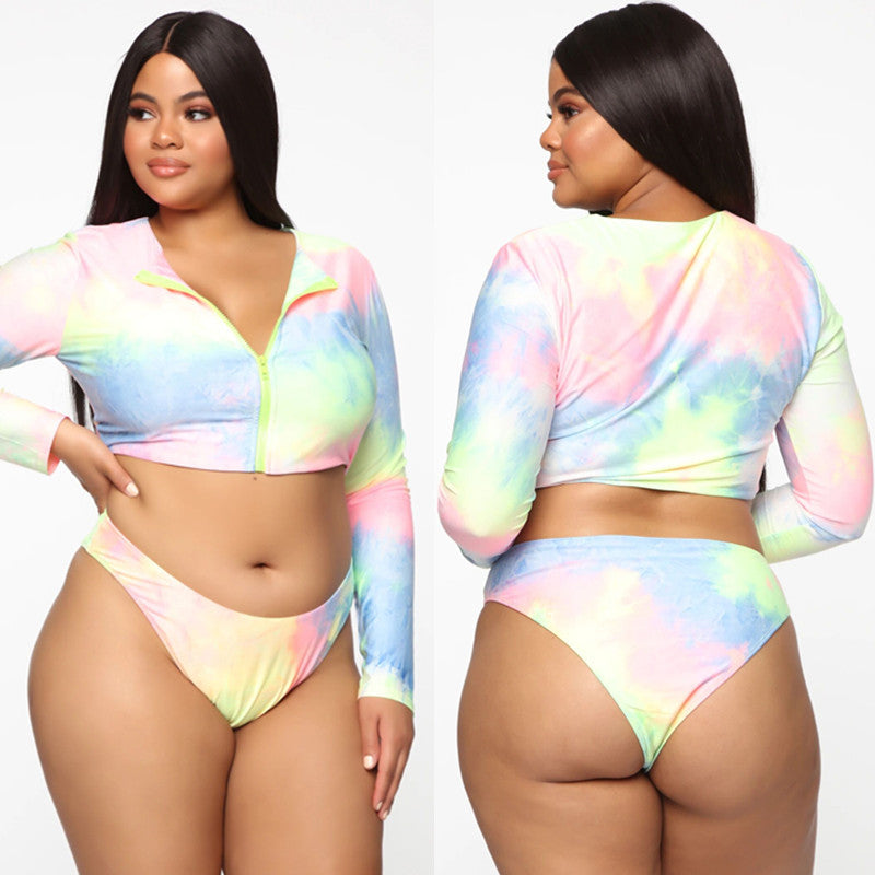 Succulence Collection Long Sleeve Colorful Sexy Swimsuit