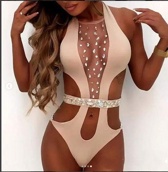 Succulence Collection Sexy One Piece Swimwear Studded Beachsets