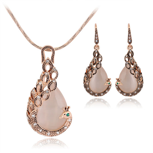 Statement Lady Peacock Jewelry Set