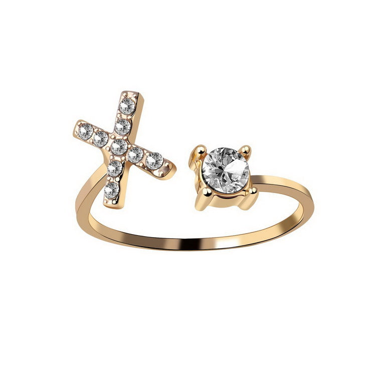 Statement Lady Adjustable Initial Fashion Ring