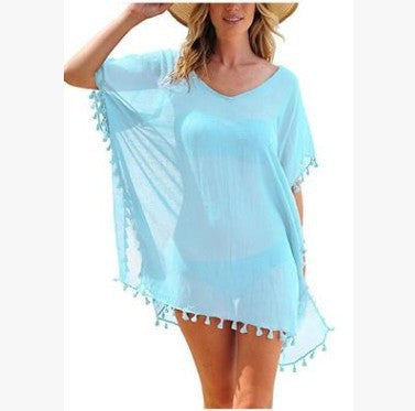 Succulence Collection Loose Chiffon Summer Beach Tunic Cover-Up