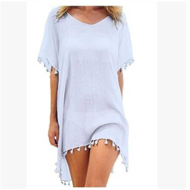 Succulence Collection Loose Chiffon Summer Beach Tunic Cover-Up