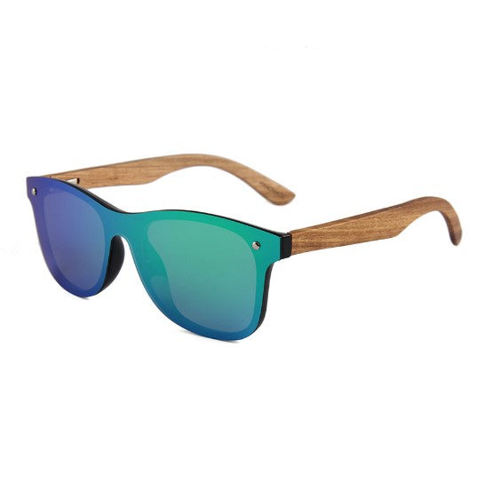 Spectacles On Natural Bamboo Wooden Sunglasses