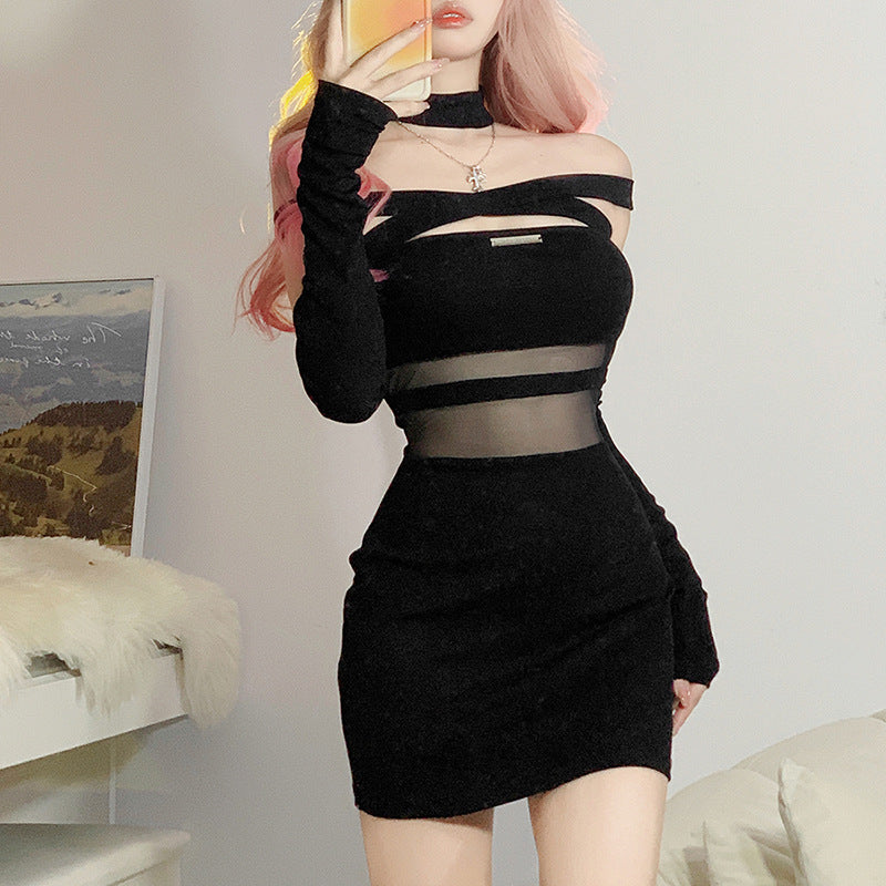 Succulence Collection Straight Neck Sexy Backless Dress