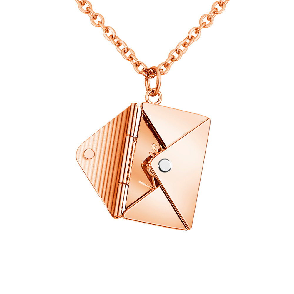 Statement Lady Envelop and Love Letter Necklace