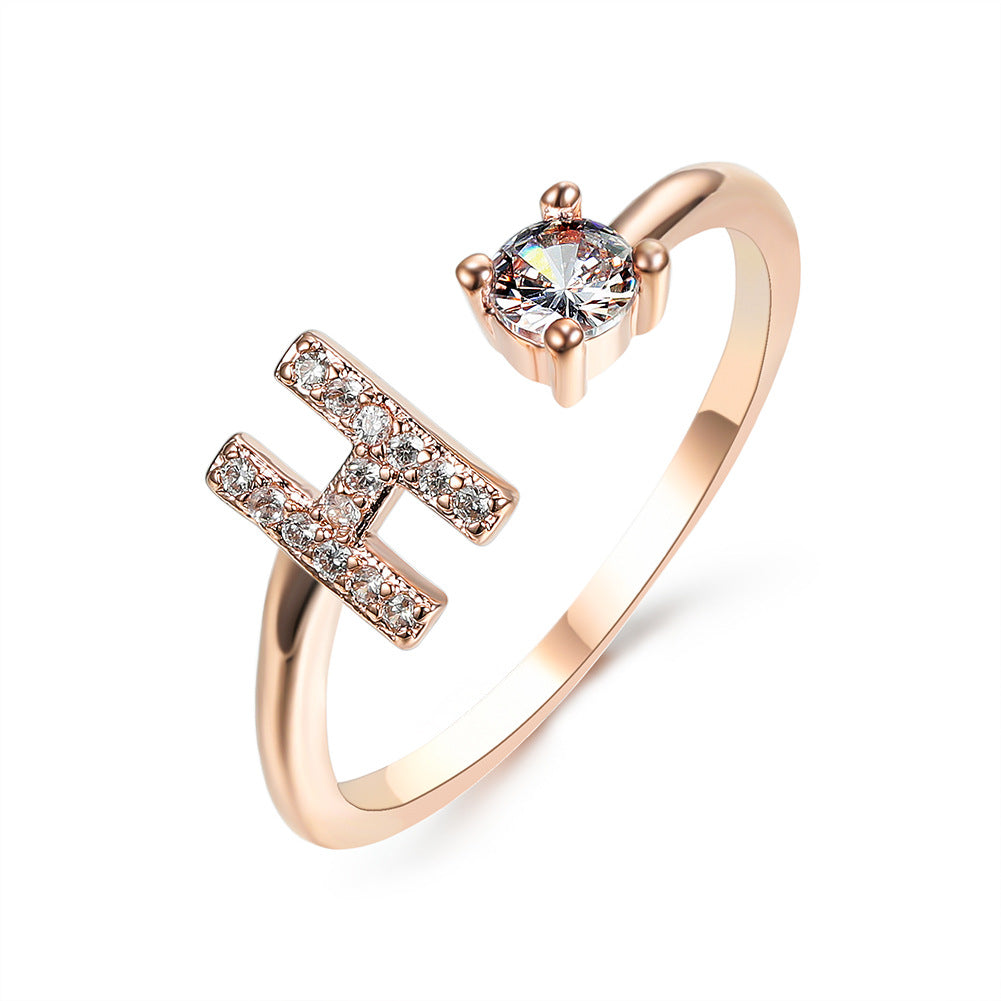 Statement Lady Adjustable Initial Fashion Ring