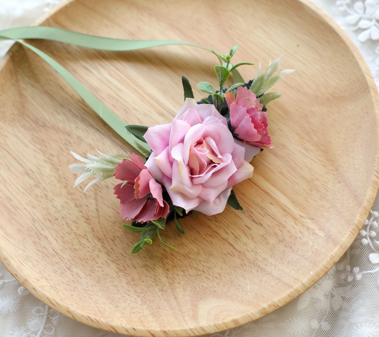 Statement Lady Floral Decoration Simulation Rose Wrist Corsage