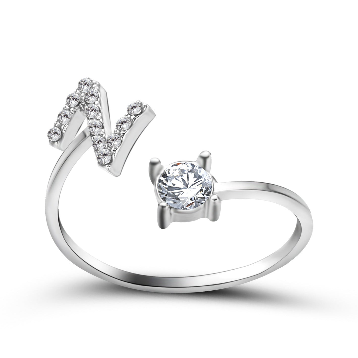 Statement Lady Adjustable Initial Fashion Ring