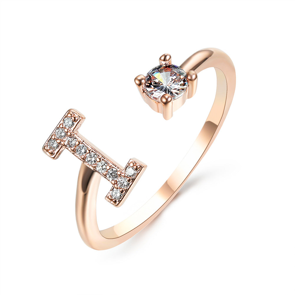 Statement Lady Adjustable Initial Fashion Ring