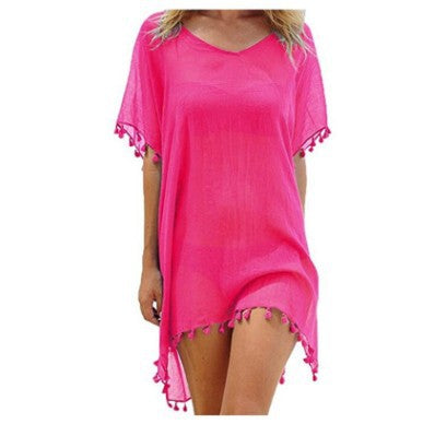 Succulence Collection Loose Chiffon Summer Beach Tunic Cover-Up