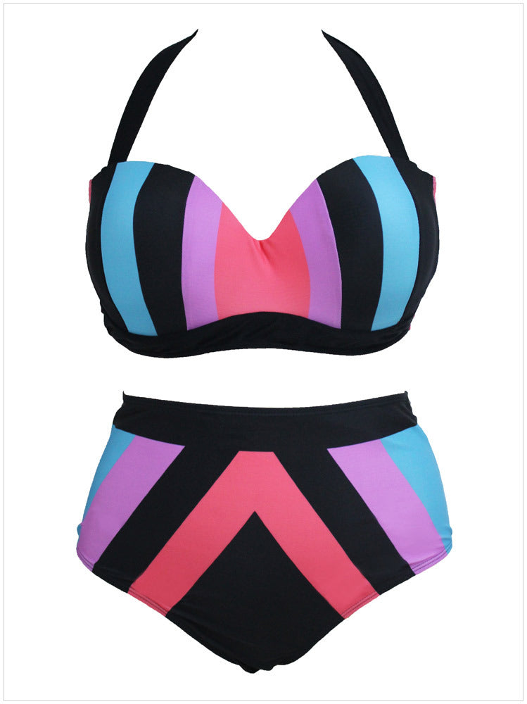 Succulence Collection Too Hot Two Piece Striped Swimsuit