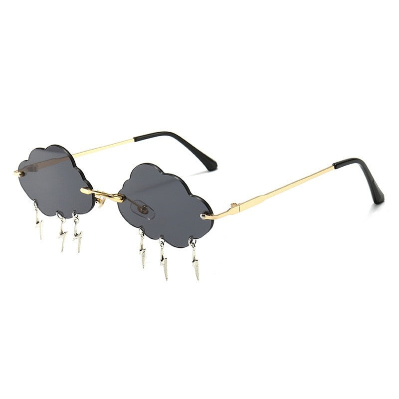 Spectacles On Fun Clouds and Fire Flame Fashion Sunglasses