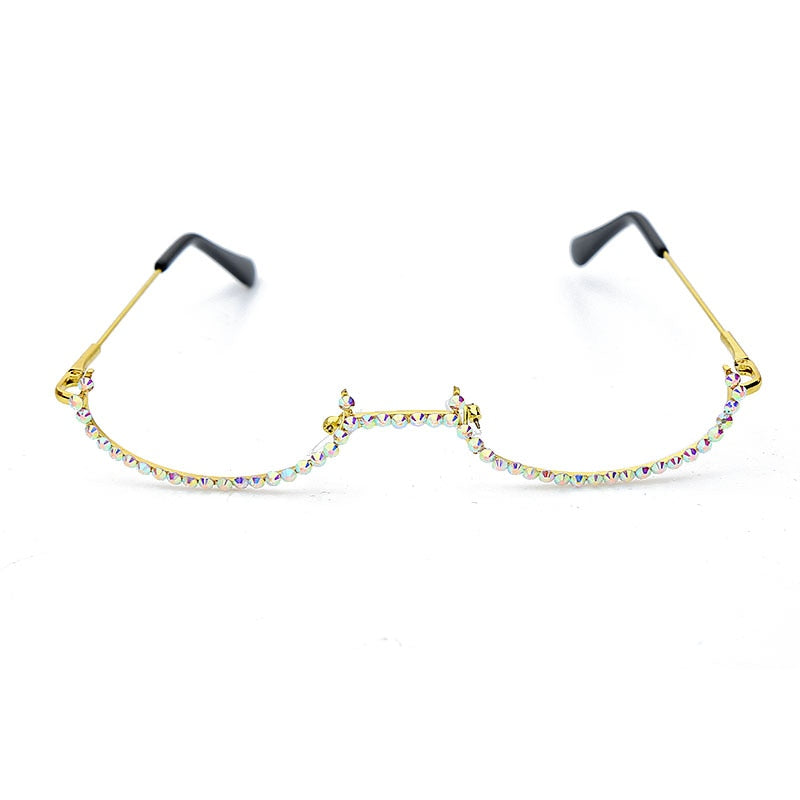 Spectacles On Rhinestone Bottom Only Eyeglass Frames