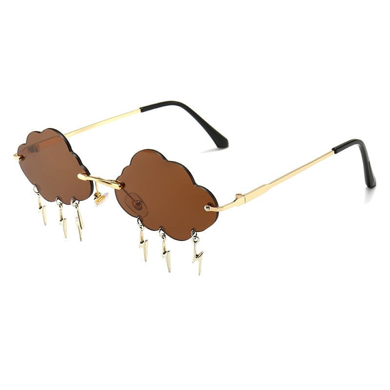 Spectacles On Fun Clouds and Fire Flame Fashion Sunglasses