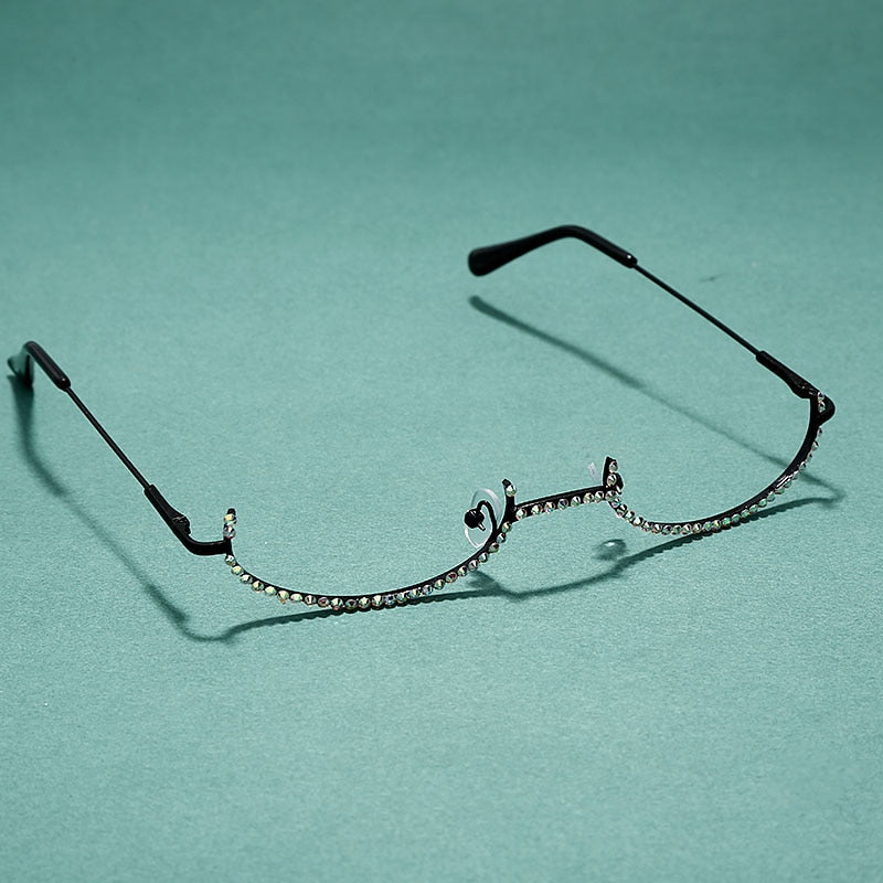 Spectacles On Rhinestone Bottom Only Eyeglass Frames