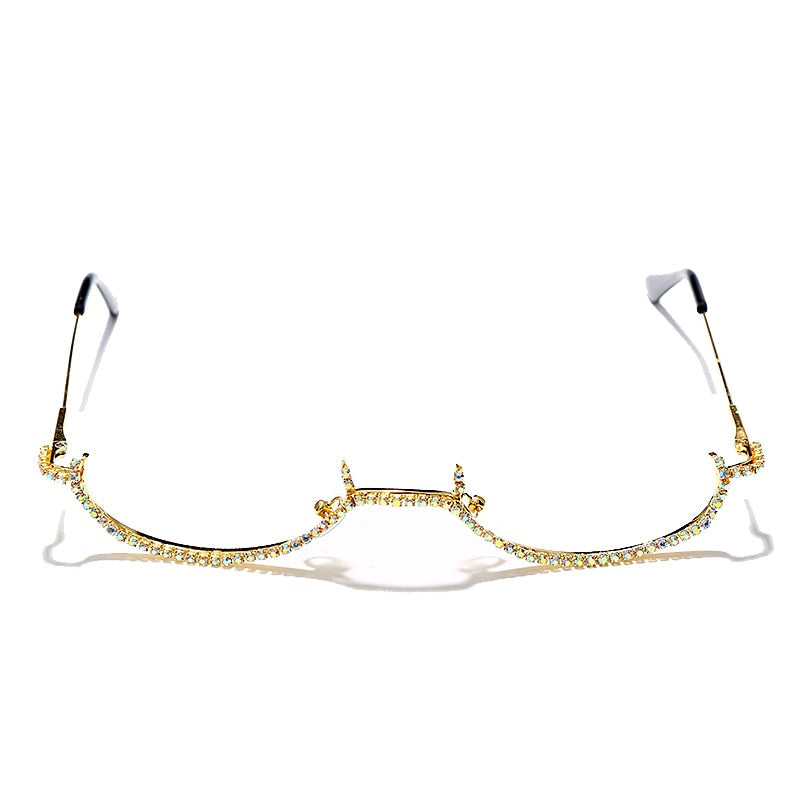 Spectacles On Rhinestone Bottom Only Eyeglass Frames