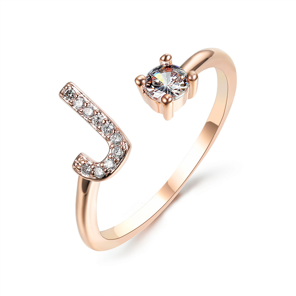 Statement Lady Adjustable Initial Fashion Ring