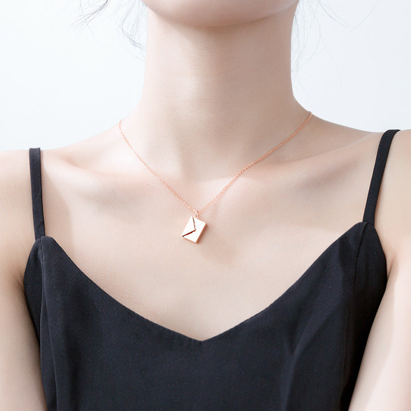 Statement Lady Envelop and Love Letter Necklace